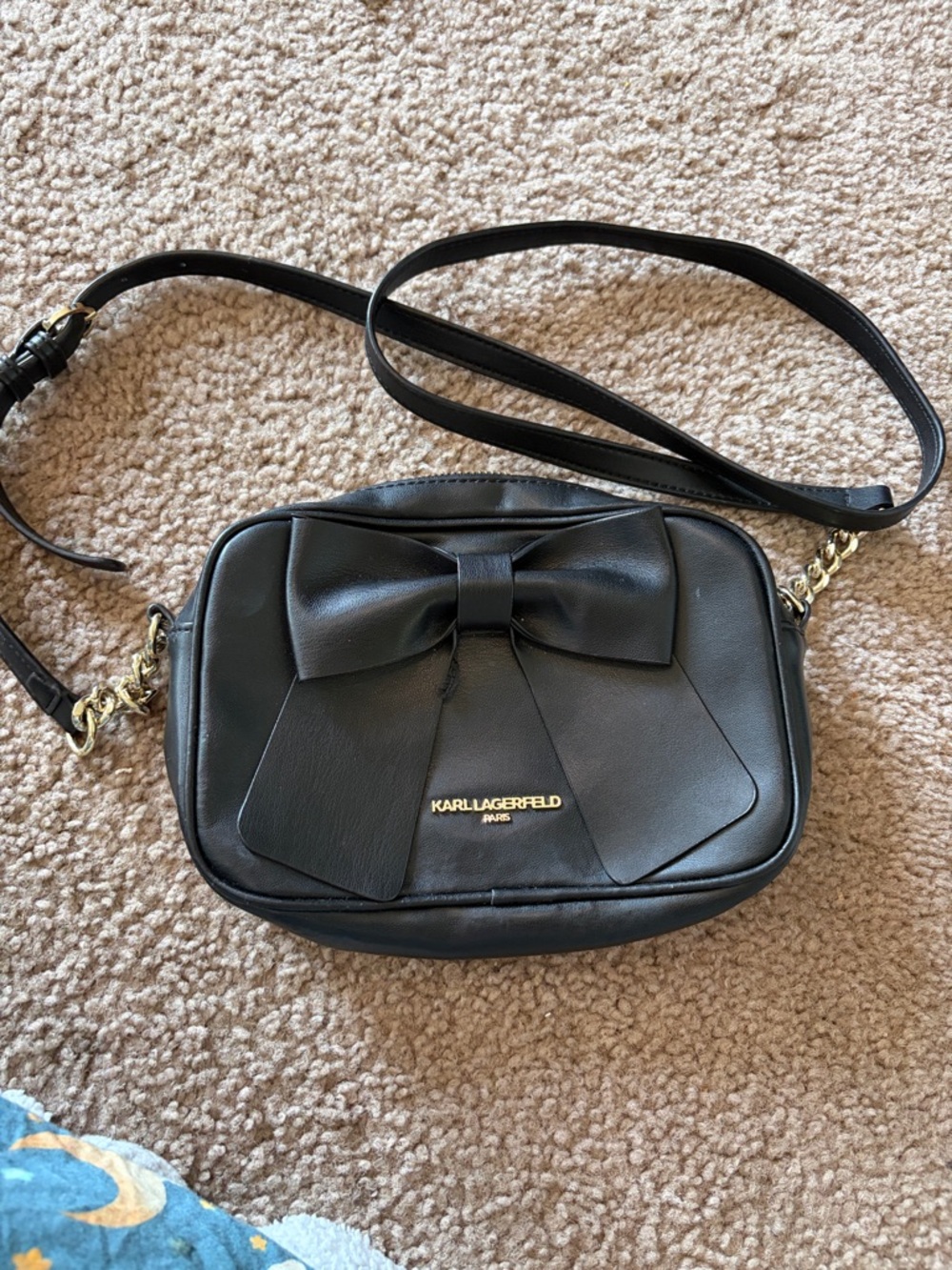 CB1 Karl Lagerfeld Paris Bow Black Crossbody Bag